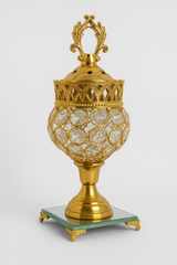 Luxury Crystal Globe Bakhoor Dan – Golden Electric Burner