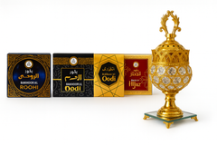 Luxury Crystal Globe Bakhoor Dan – Golden Electric Burner