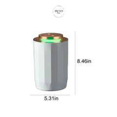 USB Dual Nozzle Humidifier & Diffuser + Night Light - Silent, Nano Mist for Car, Bedroom, Office, Plants - 2 Free Fragrances