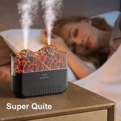 Volcano Humidifier – Double Mist LED Night Light (400ML)