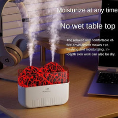 Volcano Humidifier – Double Mist LED Night Light (400ML)