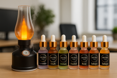 Vintage Lamp Humidifier – LED Aroma Diffuser with Mist & 2 Free Fragrances