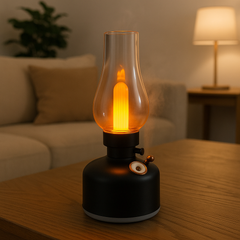 Vintage Lamp Humidifier – LED Aroma Diffuser with Mist & 2 Free Fragrances