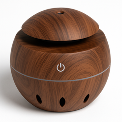 🌿 Dual Wood Grain Humidifier Set – Dark & Light Brown + 2 Free Fragrances