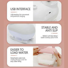 Astronaut Humidifier – Mini USB Aroma Diffuser with LED Light (300ML Portable Air Humidifier)
