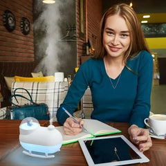Astronaut Humidifier – Mini USB Aroma Diffuser with LED Light (300ML Portable Air Humidifier)