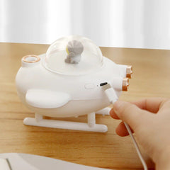 Mini Airplane Humidifier – LED Night Light Ultrasonic Mist Diffuser (220ML)