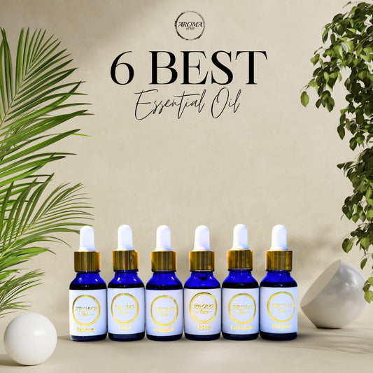 6-Pack Essential Oil Refills: Perfect for Air Humidifiers and Aroma Diffusers