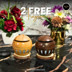 Wooden Round Humidifier with 2 Free Fragrance