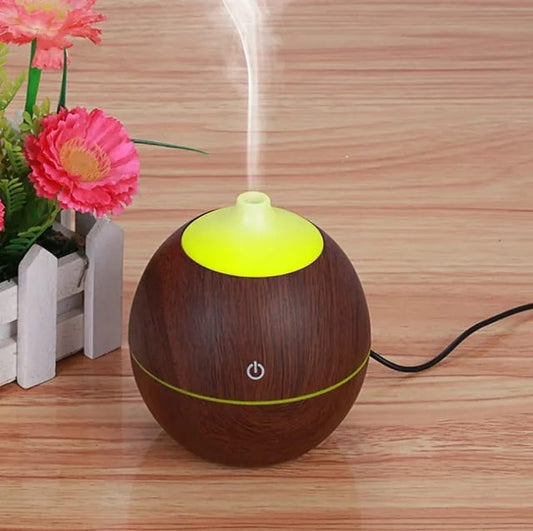 Wooden Round Humidifier with 2 Free Fragrance