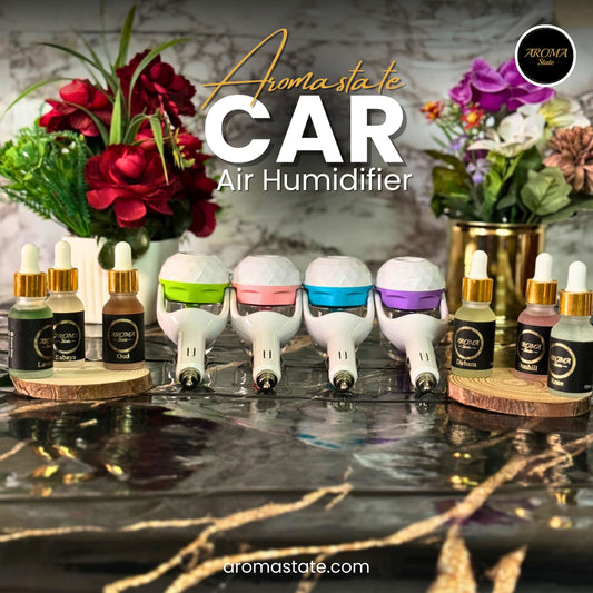 Dual Function Car Air Humidifier With 2 Free Fragrance