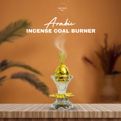 Crystal Elegance: Authentic Bakhoor Burner with Exquisite Design