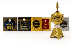 Luxury Golden Bakhoor Dan with Crystal Base – Electric Burner