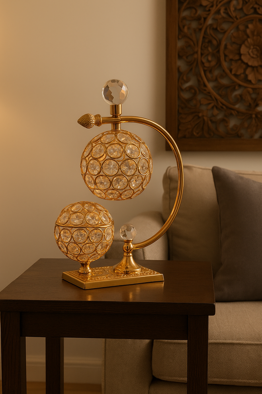 Luxury Double Crystal Globe Bakhoor Dan – Electric Burner