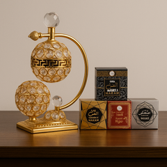 Luxury Double Crystal Globe Bakhoor Dan – Electric Burner