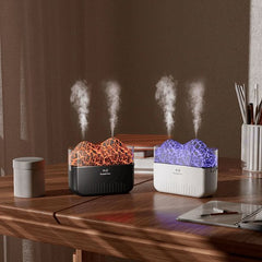 Volcano Humidifier – Double Mist LED Night Light (400ML)
