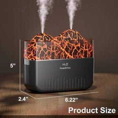 Volcano Humidifier – Double Mist LED Night Light (400ML)