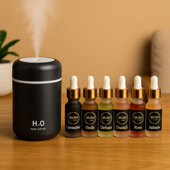 H2O Portable Humidifier (Black, White & Pink) – with 2 Free Fragrances