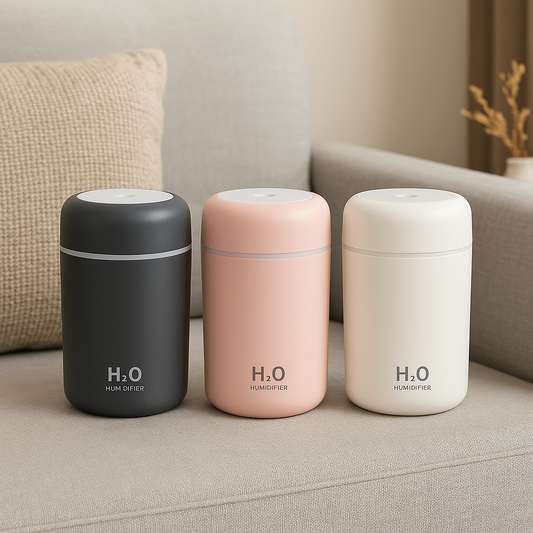 H2O Portable Humidifier (Black, White & Pink) – with 2 Free Fragrances