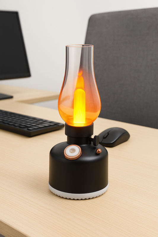 Vintage Lamp Humidifier – LED Aroma Diffuser with Mist & 2 Free Fragrances