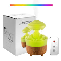 Rain Drop Mushroom Humidifier with LED Light – Water Drip Aroma Diffuser for Home & Bedroom (230ML)