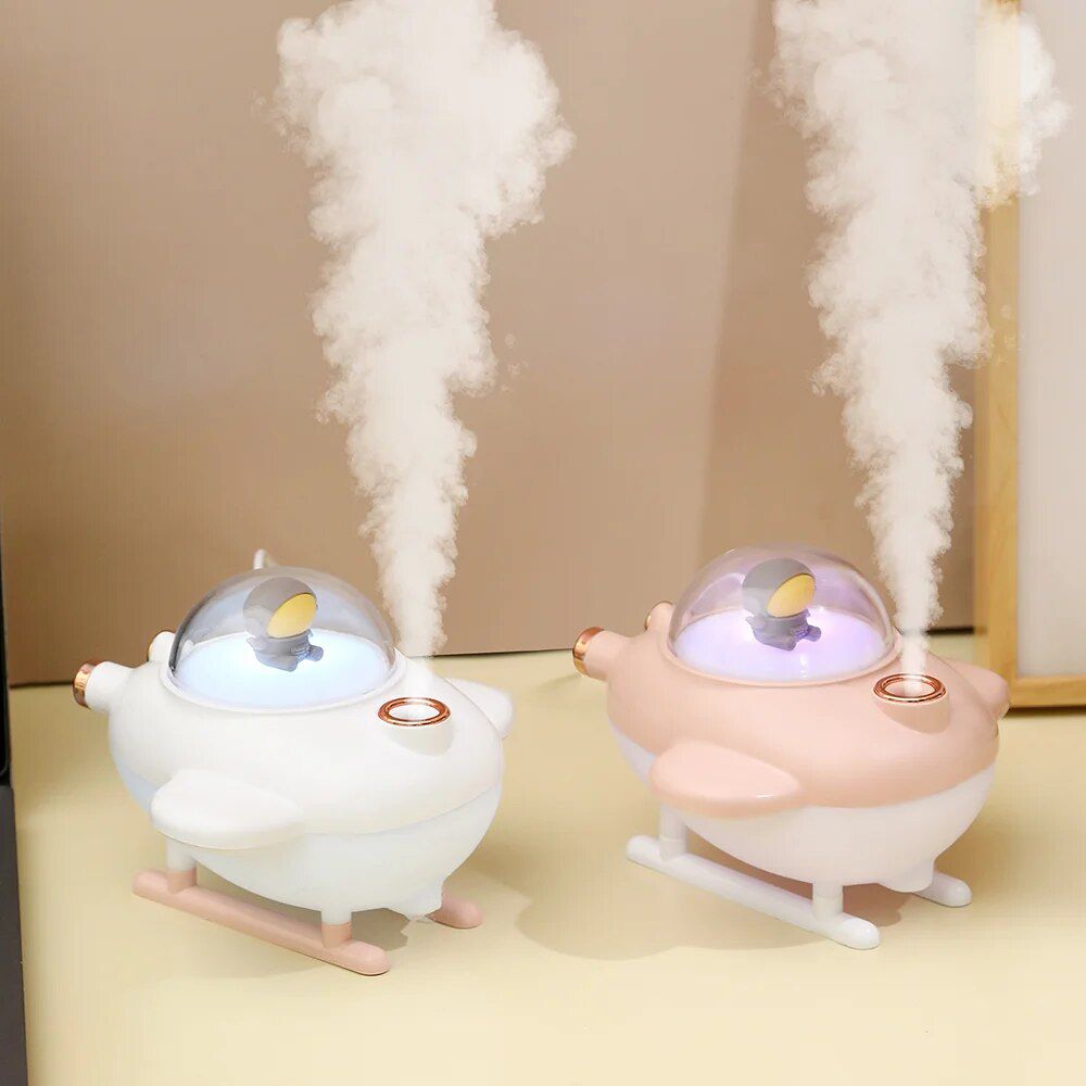 Mini Airplane Humidifier – LED Night Light Ultrasonic Mist Diffuser (220ML)