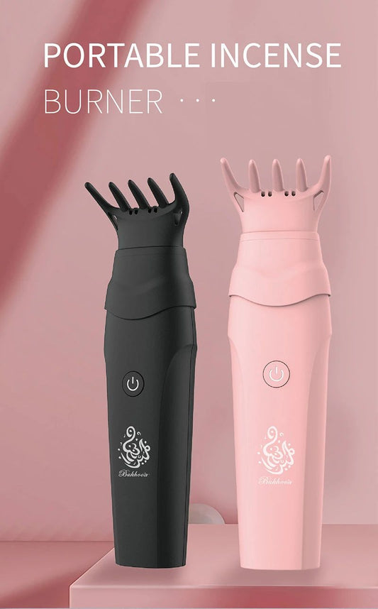 Portable Electric Bakhoor Burner (Comb Style) – Rechargeable | With 2 Free Fragrances