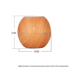 130ml Wood Grain  Diffuser & Aromatherapy Humidifier With 2 Free Humidifier