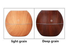 130ml Wood Grain  Diffuser & Aromatherapy Humidifier With 2 Free Humidifier